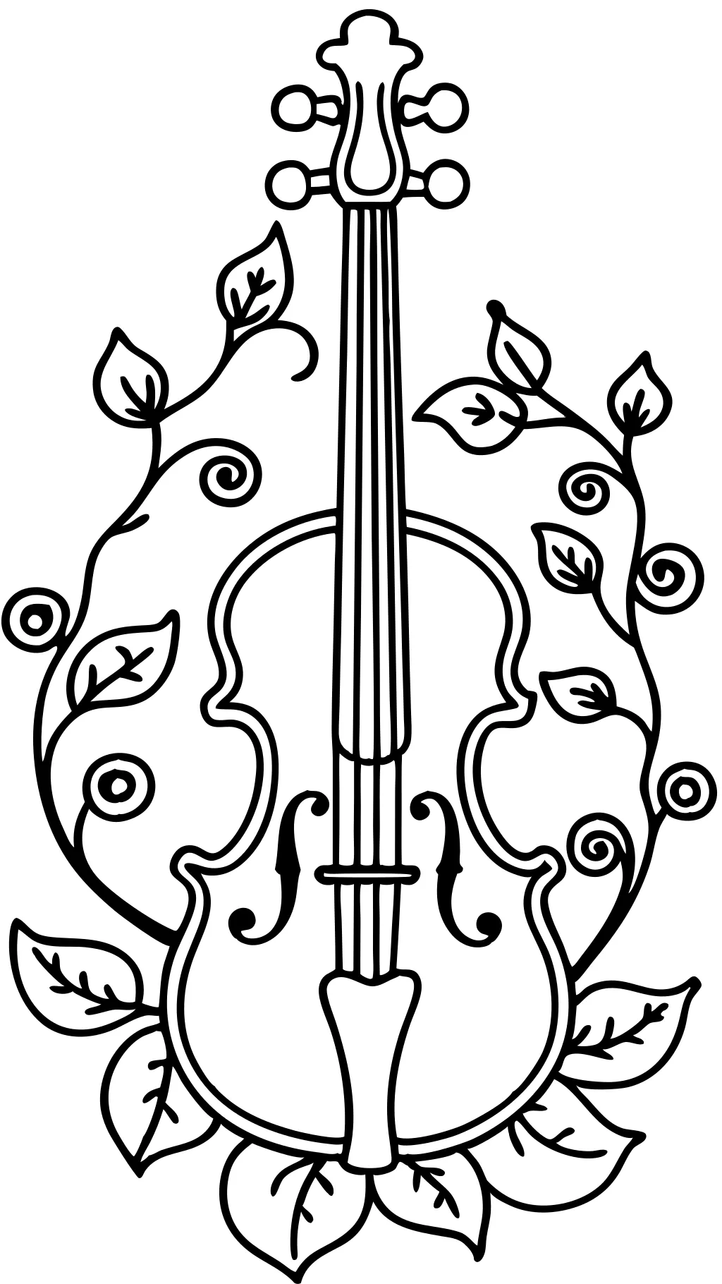 coloring page violin